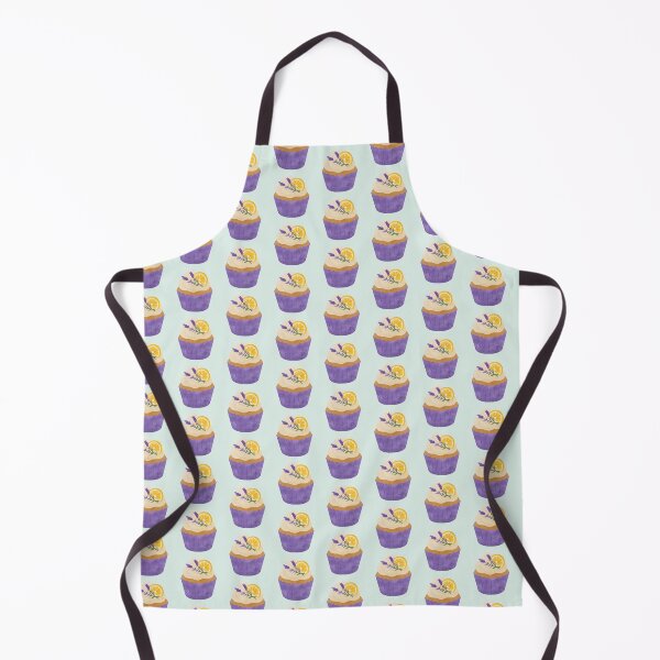 Item preview, Lemon Lavender Cupcake Illustration designed and sold by Kritiveemporio.