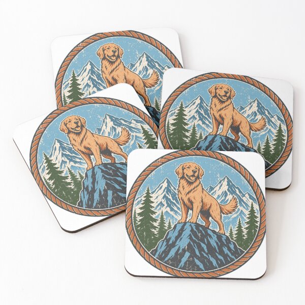 Item preview, Golden Retriever Mountain Adventure - Designed for nature dog lovers designed and sold by GoldenPaws Studio ⭐.