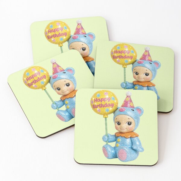 Item preview, Sonny Angel Birthday Bear Disco Figure designed and sold by Ellie Dyer.