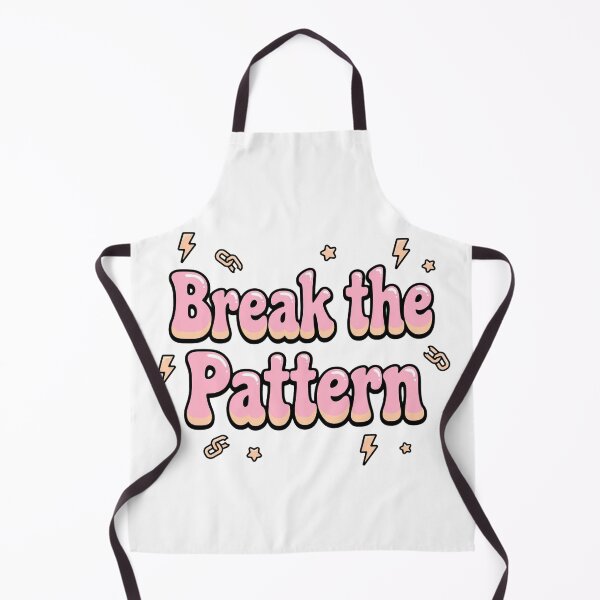 Item preview, Break the Pattern Soft Pink Pastel Yellow Broken Chain Lightning Retro Quote designed and sold by AuraVibesArts .