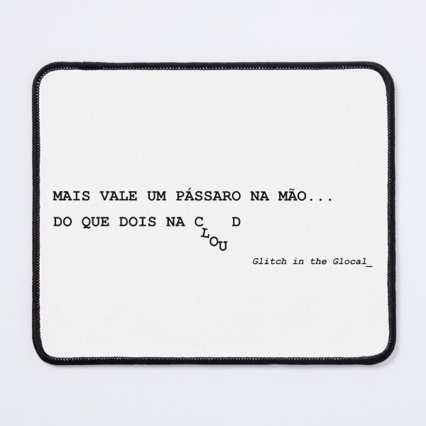 Item preview, Mais Vale Um Pássaro na Mão – Portuguese Glitch Typography designed and sold by GlocalDialeto.