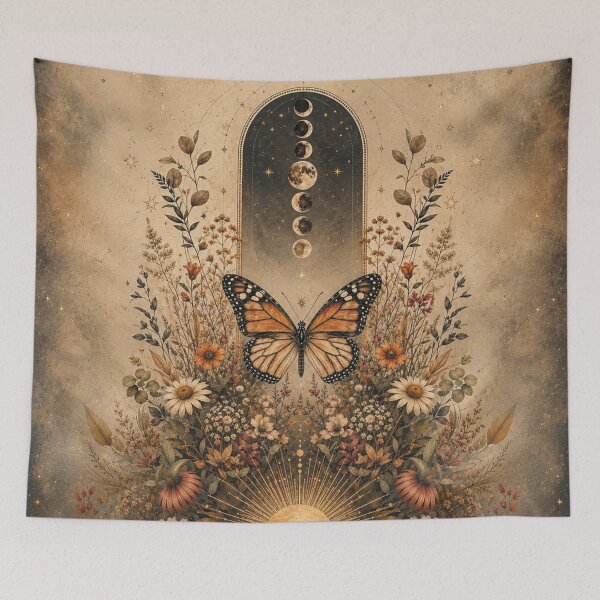 Item preview, Celestial Butterfly Botanical Moon Phases designed and sold by Rohan132.