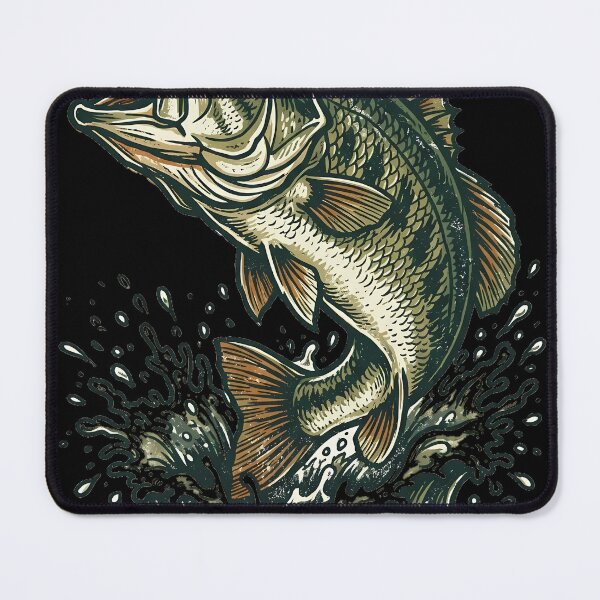 Item preview, Vintage Largemouth Bass Fishing Graphic Retro Angler designed and sold by OddySpud.apparel.