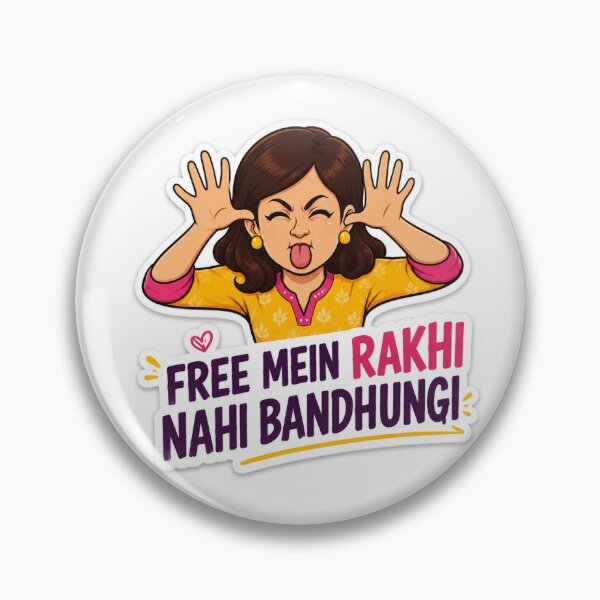 Item preview, Funny Raksha Bandhan Brother Quote Cartoon Art designed and sold by RedSwagStore.