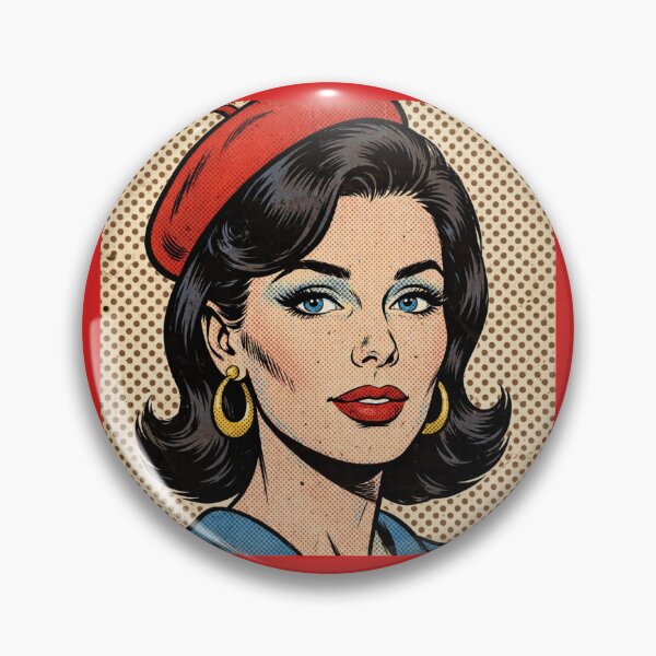 Item preview, Red Beret Girl with Freckles - Pop Art Portrait designed and sold by MAISON SYLVIE.