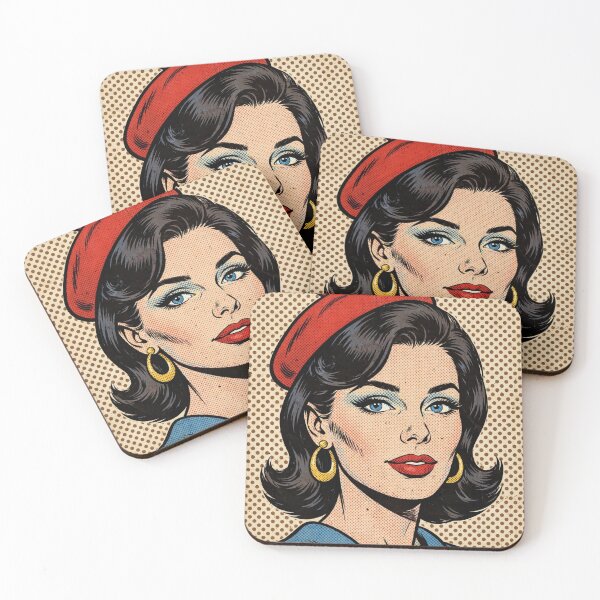 Item preview, Red Beret Girl with Freckles - Pop Art Portrait designed and sold by MAISON SYLVIE.