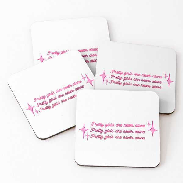 Item preview, Pretty Girls Are Never Alone Y2K Pink Cursive Typography Design designed and sold by stardustelite.