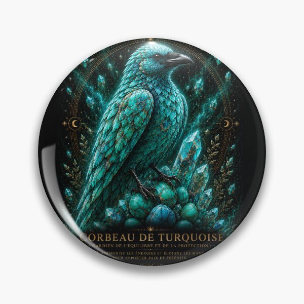 Item preview, Turquoise Raven – Guardian of the Sky designed and sold by Axokris.