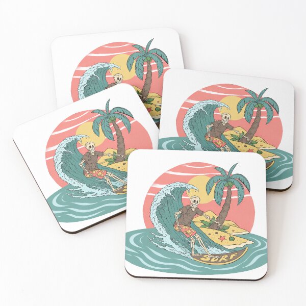 Item preview, Vintage Surfing Skeleton Retro Surf & Tropical Beach Art designed and sold by RiderSpoon.