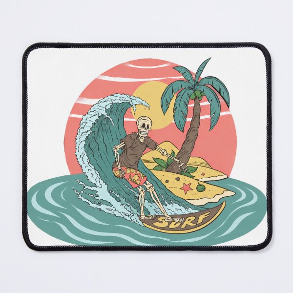 Item preview, Vintage Surfing Skeleton Retro Surf & Tropical Beach Art designed and sold by RiderSpoon.