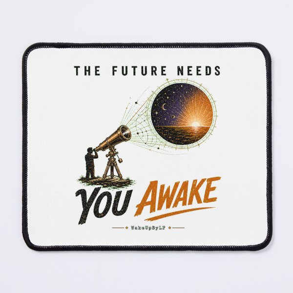 Item preview, The Future Needs You Awake – Retro Telescope Art designed and sold by WakeUpByLuki.