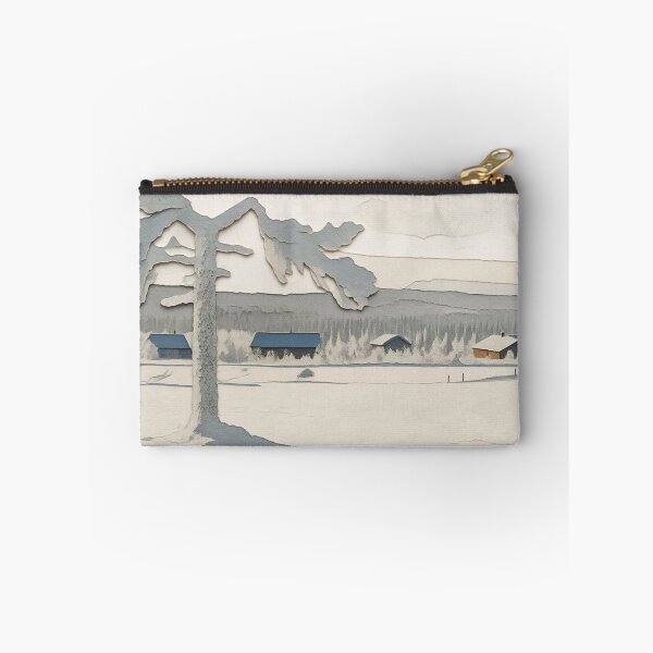 Item preview, Serene Winter Landscape: Cabins in the Snow designed and sold by BlueBerry45.