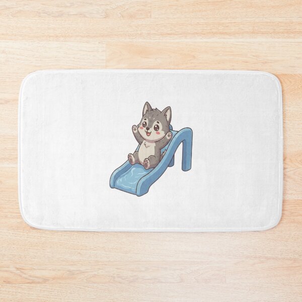 Item preview, Cute Wolf Sliding Down Water Slide designed and sold by Ella_Sketch.