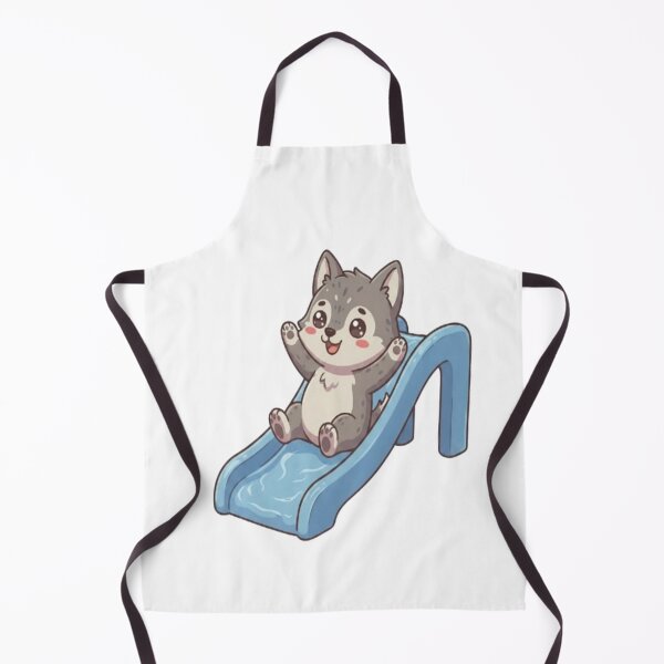 Item preview, Cute Wolf Sliding Down Water Slide designed and sold by Ella_Sketch.