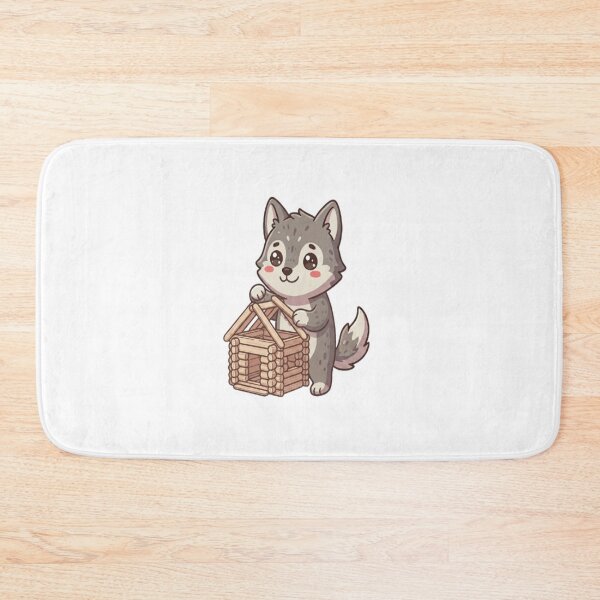 Item preview, Cute Wolf Building Log Cabin designed and sold by Ella_Sketch.