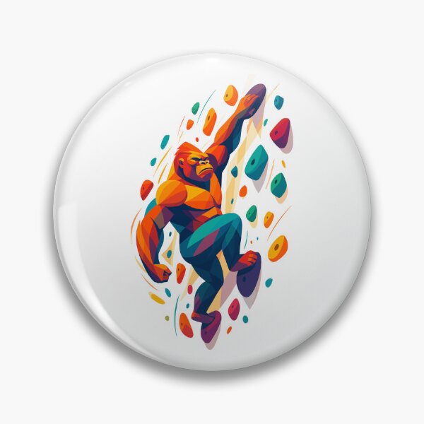 Artikelvorschau, Gorilla beim Bouldern: Abstraktes Kletter Design entworfen und verkauft von Pineapple-Tree.