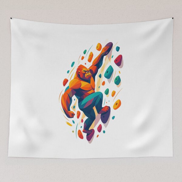 Item preview, Gorilla bouldering: Abstract climbing design designed and sold by Pineapple-Tree.