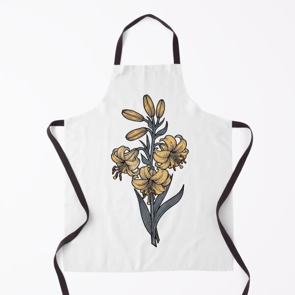 Item preview, Vintage Golden Lily - Moody Botanical Line Art designed and sold by Dzblack.