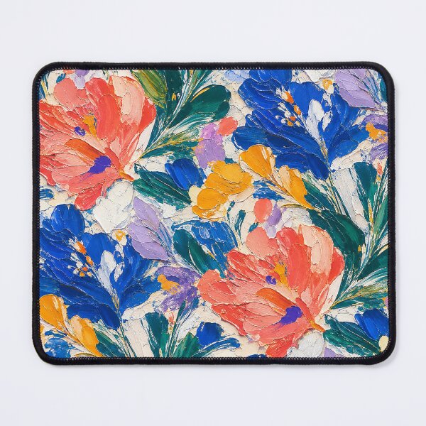 Item preview, Impasto Floral Pattern Colorful Painted Flowers Botanical Art designed and sold by TM DESIGNS AND MORE.