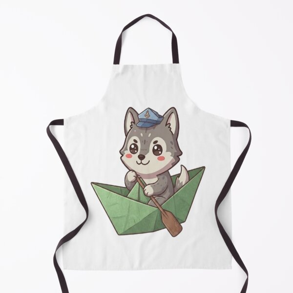 Item preview, Cute Wolf In Paper Boat designed and sold by Ella_Sketch.