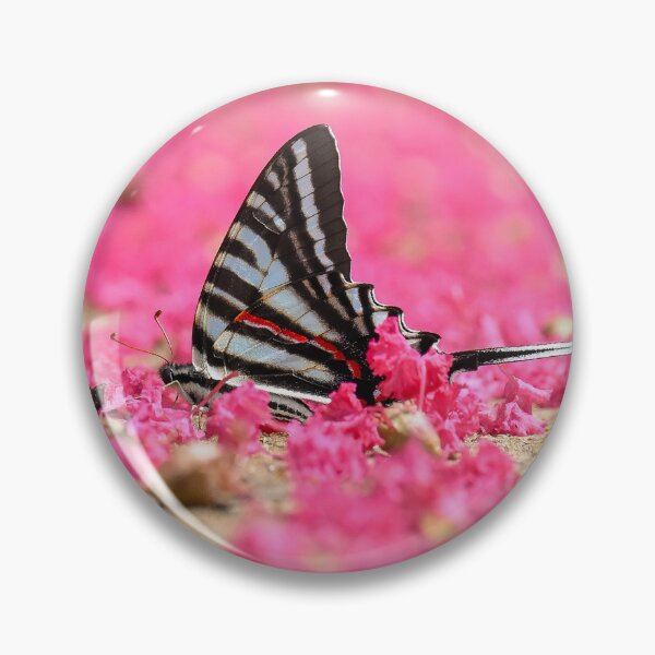 Item preview, Zebra Swallowtail Butterfly in pink flowers designed and sold by emilyxneill.
