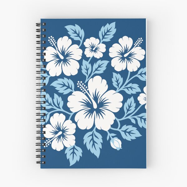 Item preview, Blue Hibiscus Tifaifai – Polynesian Tropical Floral Pattern designed and sold by Tahitifaifai.