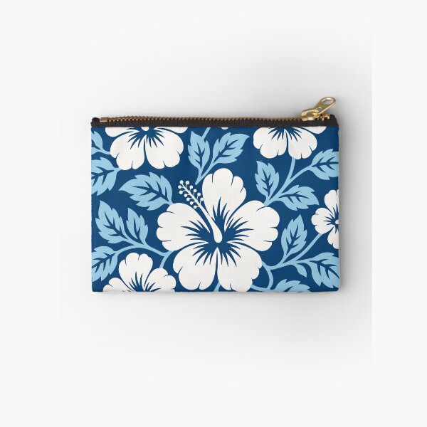 Item preview, Blue Hibiscus Tifaifai – Polynesian Tropical Floral Pattern designed and sold by Tahitifaifai.