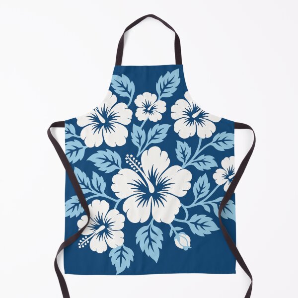 Item preview, Blue Hibiscus Tifaifai – Polynesian Tropical Floral Pattern designed and sold by Tahitifaifai.