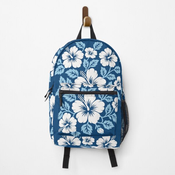 Item preview, Blue Hibiscus Tifaifai – Polynesian Tropical Floral Pattern designed and sold by Tahitifaifai.