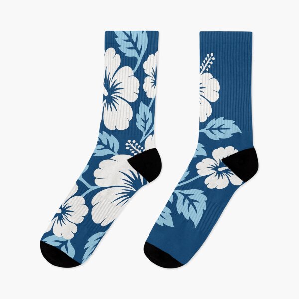 Item preview, Blue Hibiscus Tifaifai – Polynesian Tropical Floral Pattern designed and sold by Tahitifaifai.