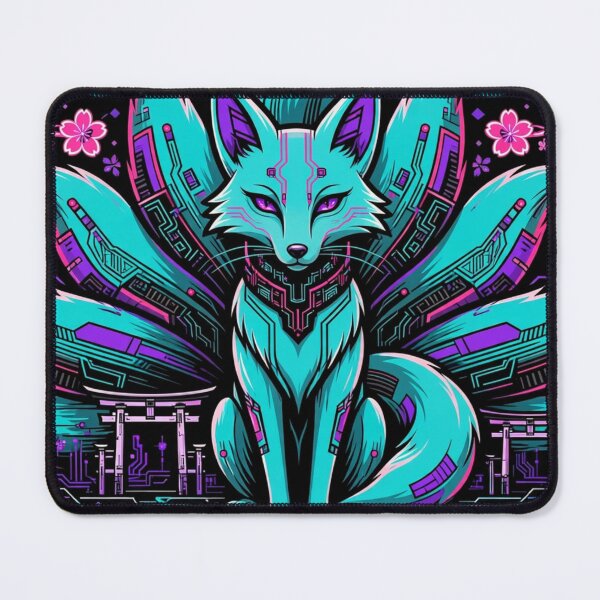 Item preview, Cyberpunk Sakura Fox - Neon Cherry Blossom Japanese Aesthetic designed and sold by Surviving Monday Club.