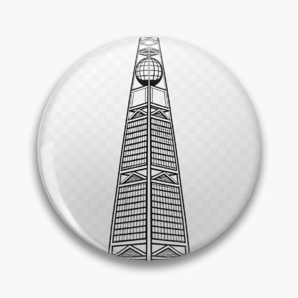 Item preview, Al Faisaliah Tower | Riyadh Saudi Arabia | Black and White Vector designed and sold by DesertInkArt.