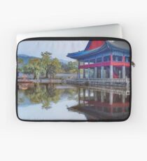 thee reflection of the Gyeongbokgung Palace in Seoul, South Korea Laptop Sleeve