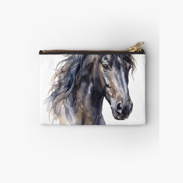 Item preview, riesian Horse Watercolor Portrait Painting designed and sold by Rutvain.