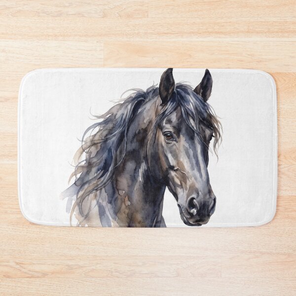 Item preview, riesian Horse Watercolor Portrait Painting designed and sold by Rutvain.