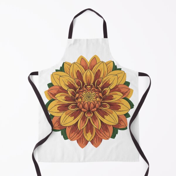 Item preview, Vintage Autumn Dahlia - Symmetrical Boho Floral Art designed and sold by Dzblack.