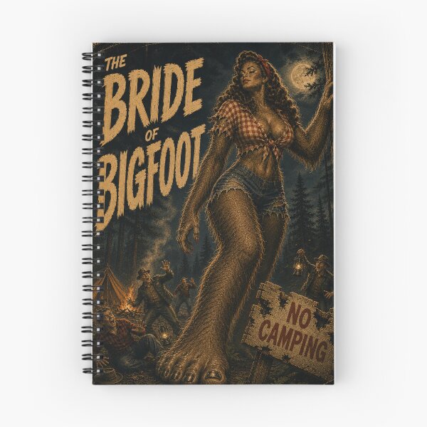 Item preview, Bride of Bigfoot Vintage Horror Movie Poster | Retro 1950s Cryptid Pin-Up | Pulp Monster Art | Sasquatch Wall Decor designed and sold by MissSaylor.