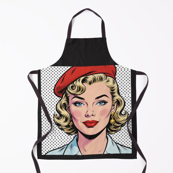 Item preview, Blonde Red Beret Girl - Vintage Pop Art designed and sold by MAISON SYLVIE.