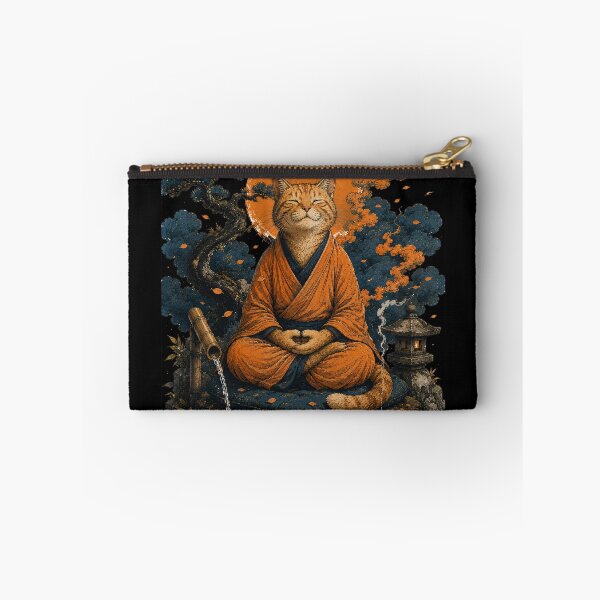 Item preview, Zen Cat Meditation – Japanese Mindfulness Cat designed and sold by BlackCat Vibe.