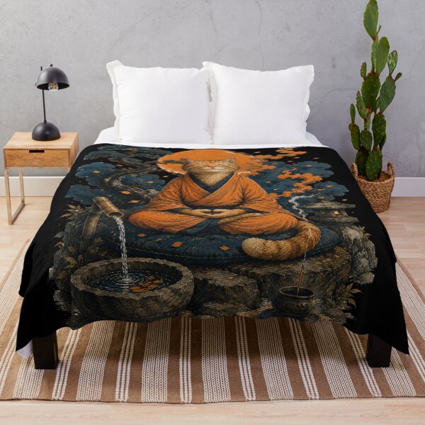 Item preview, Zen Cat Meditation – Japanese Mindfulness Cat designed and sold by BlackCat Vibe.