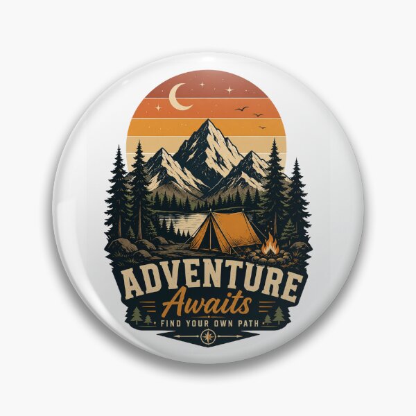 Item preview, Adventure Awaits – Mountain Camping Outdoor Adventure designed and sold by Fulaly.