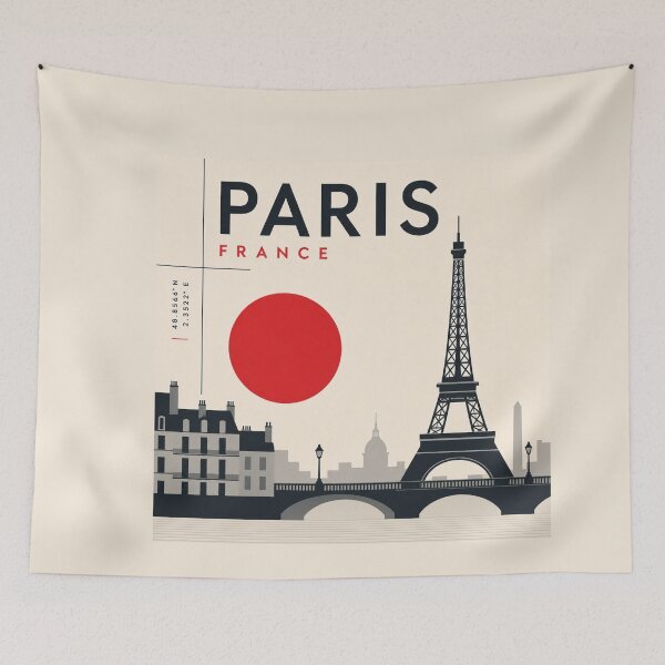 Item preview, Paris swiss style poster designed and sold by CMYKStudio.
