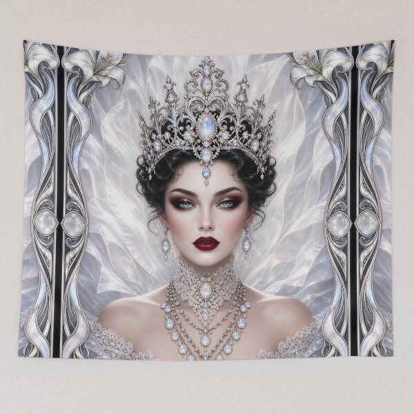 Item preview, The Ethereal Gaze of Iskra Vasilia In Celestial Regalia Opulent AI Concept Art by Xzendor7 designed and sold by Xzendor7 Digital Art Creations.