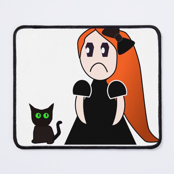 Item preview, Miss Morbid & Co with her black cat Mewento Mori designed and sold by Renée Nicole Gray Designs .