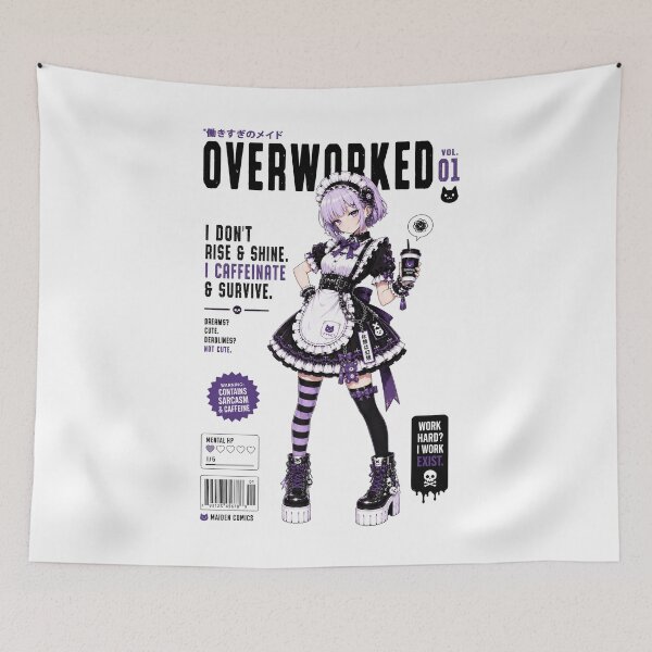 Item preview, Anime Gothic Maid Girl Sarcastic Kawaii Design designed and sold by MAID4U.