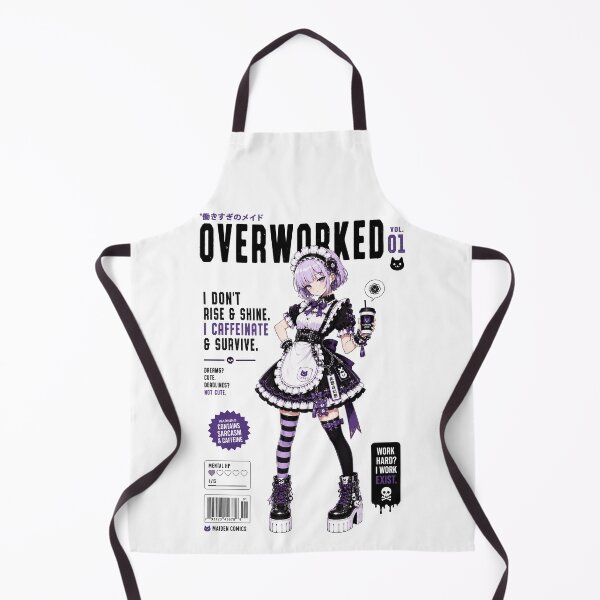 Item preview, Anime Gothic Maid Girl Sarcastic Kawaii Design designed and sold by MAID4U.