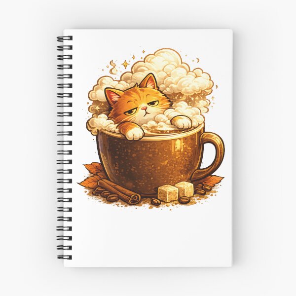 Item preview, Sleepy Orange Cat Coffee Mug Cozy Autumn Coffee Lover Illustration designed and sold by favoprintaart.