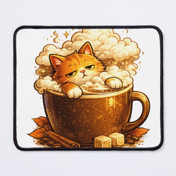 Item preview, Sleepy Orange Cat Coffee Mug Cozy Autumn Coffee Lover Illustration designed and sold by favoprintaart.