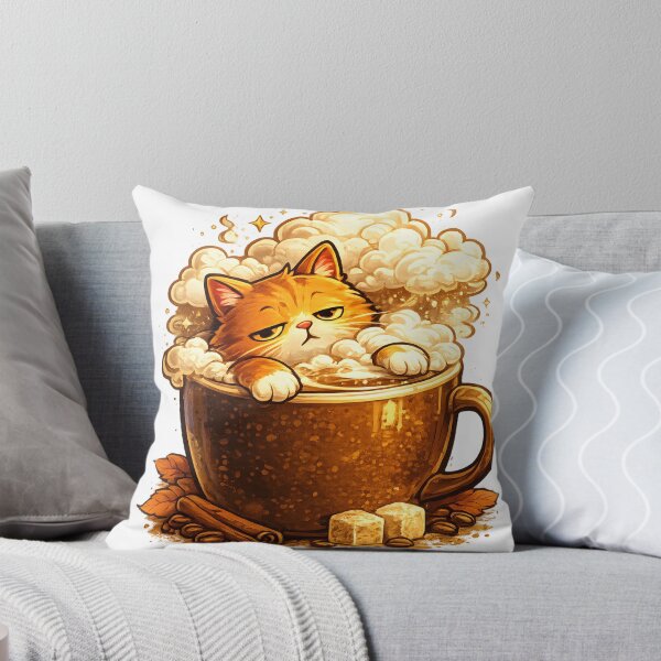 Item preview, Sleepy Orange Cat Coffee Mug Cozy Autumn Coffee Lover Illustration designed and sold by favoprintaart.
