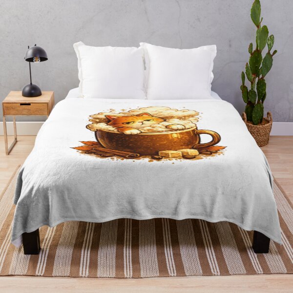 Item preview, Sleepy Orange Cat Coffee Mug Cozy Autumn Coffee Lover Illustration designed and sold by favoprintaart.